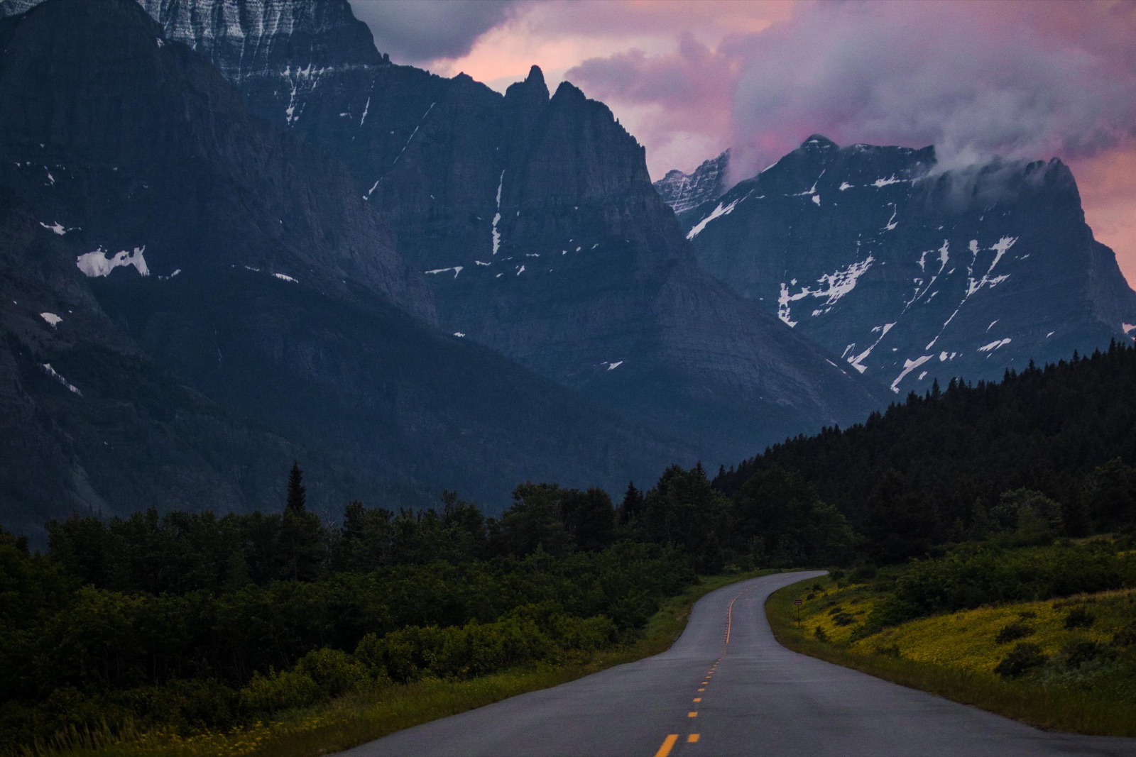 Glacier National Park, The Going-to-the-Sun Road, cresting the Continental Divide at 6,646 feet at Logan Pass