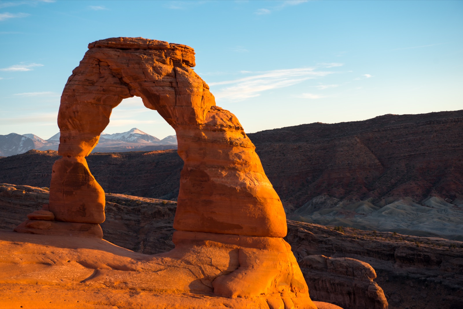 Arches National Park, Over 2,000 documented natural stone arches, including Delicate Arch